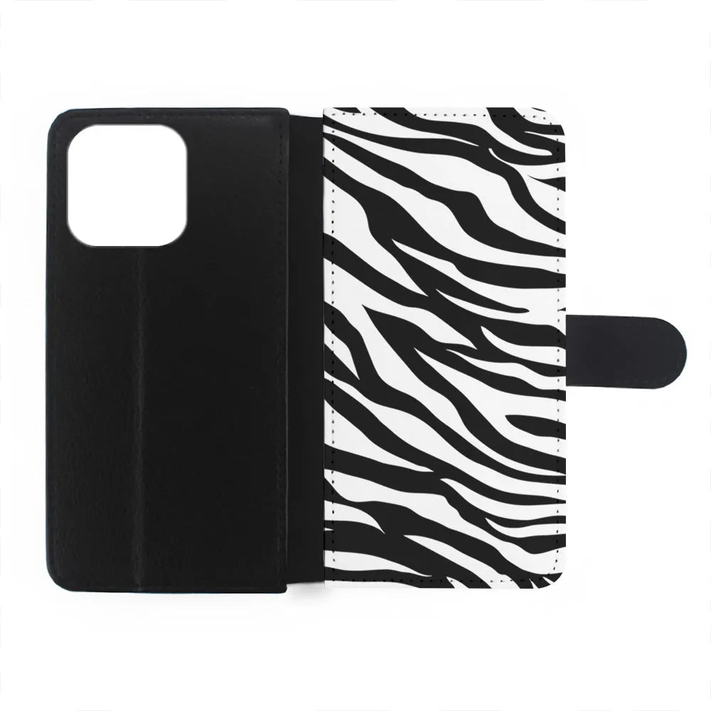 Zebra Skin Pattern iPhone 13 Pro Case-Flip Wallet Case-Xtracase