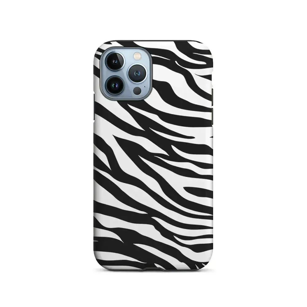 Zebra Skin Pattern iPhone 15 Pro Max Case-2 in 1 Tough Case-Xtracase