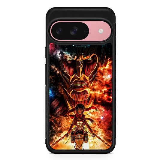 Attack on Titan Mikasa Art Google Pixel 9 Case | Google Pixel 9 Protective Rubber Case