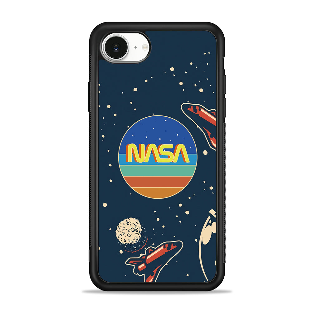 Nasa Retro Space iPhone 16e Case - Slim Silicone Case