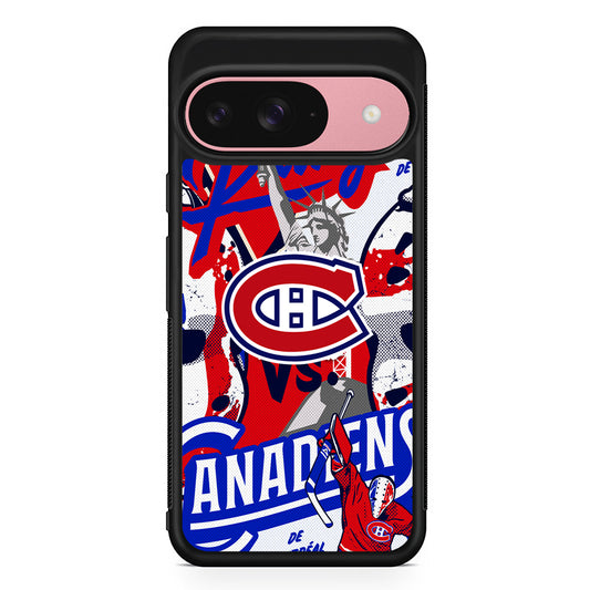 NHL Montreal Canadiens Rangers Google Pixel 9 Case | Google Pixel 9 Protective Rubber Case