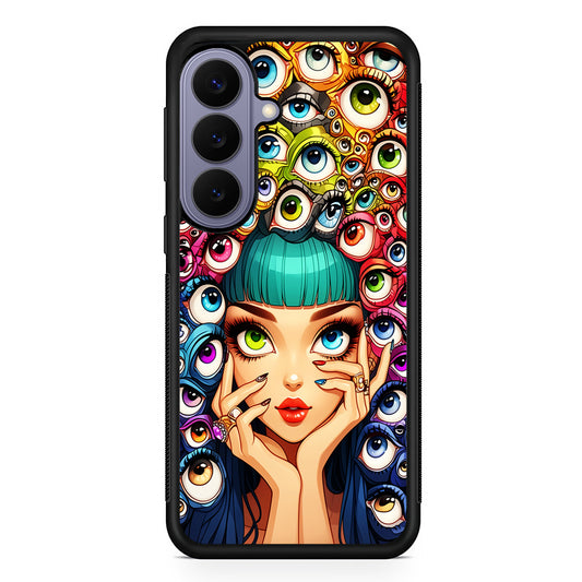 Flamboyant Girl with Many Eyes Samsung Galaxy S26 Case | Durable Rubber Case for Samsung Galaxy S26