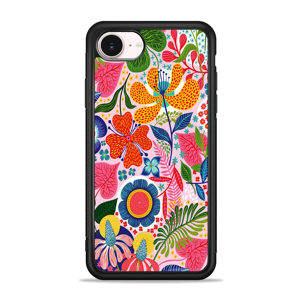 Exotic Floral Aesthetic iPhone 17e Case - Silicone Case