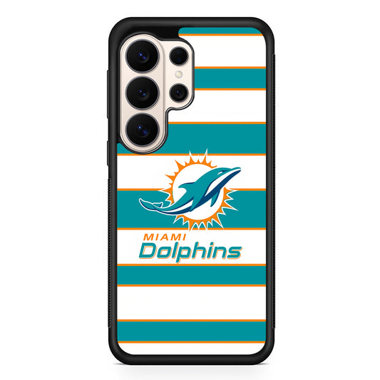 NFL Miami Dolphins White Stripe Samsung Galaxy S26 Ultra Case | Slim Protective Case for Samsung Galaxy S26 Ultra