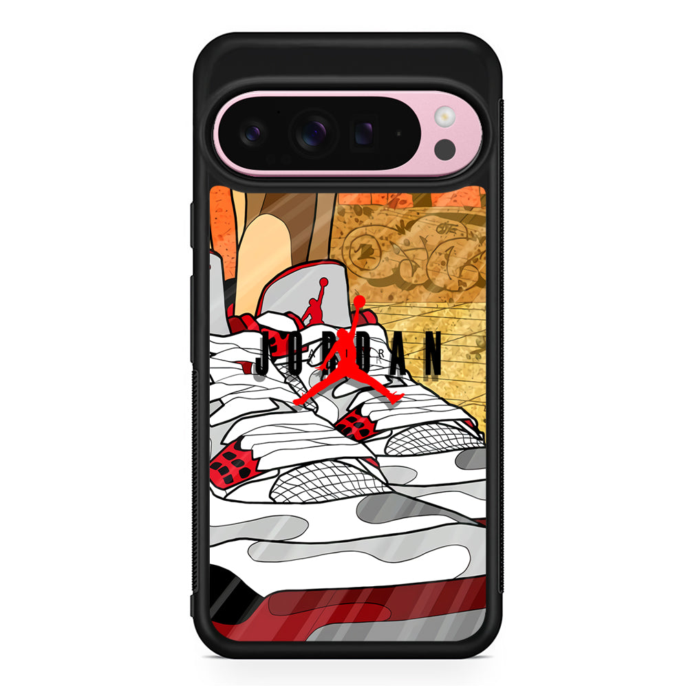 Air Jordan The Cartoon Shoes Google Pixel 9 Pro XL Case | Protective Cover