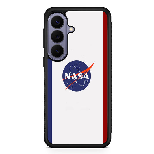 Nasa Stripe Blue Red Emblem Samsung Galaxy S26 Case | Slim Protective Rubber Case for Samsung S26