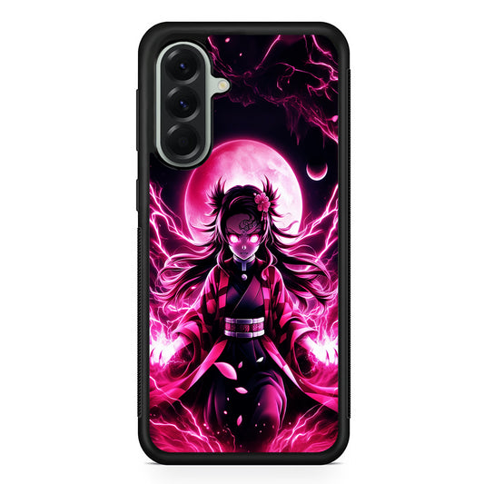 Demon Slayer Nezuko Battle Mode Samsung Galaxy A56 Case | Samsung Galaxy A56 Protective Rubber Case
