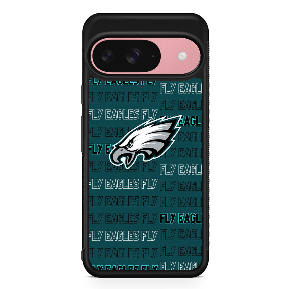 NFL Philadelphia Eagles Fly Google Pixel 9 Case | Google Pixel 9 Protective Rubber Case