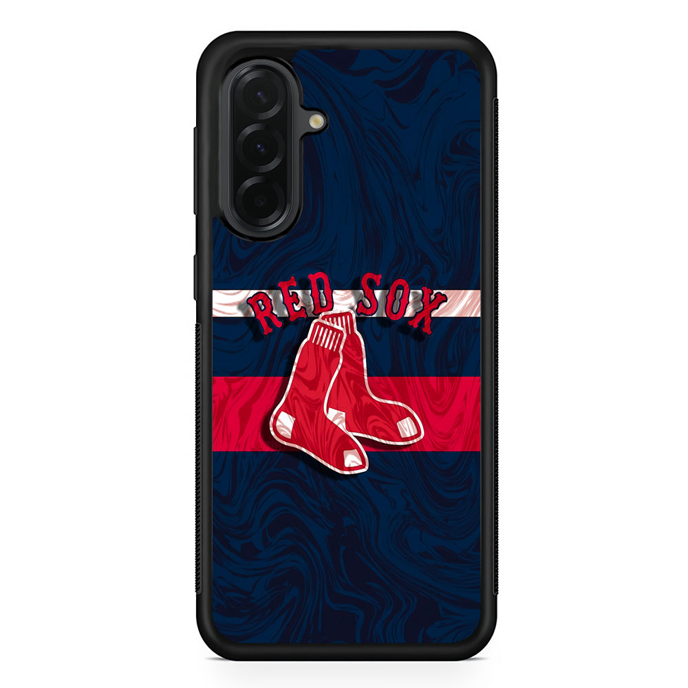 MLB Boston Red Sox Logo Samsung Galaxy A36 Case | Protective Rubber Cover
