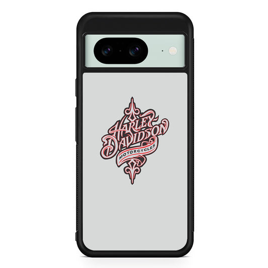 Harley Davidson Soft Grey Google Pixel 8 Case | Slim Rubber Case for Google Pixel 8