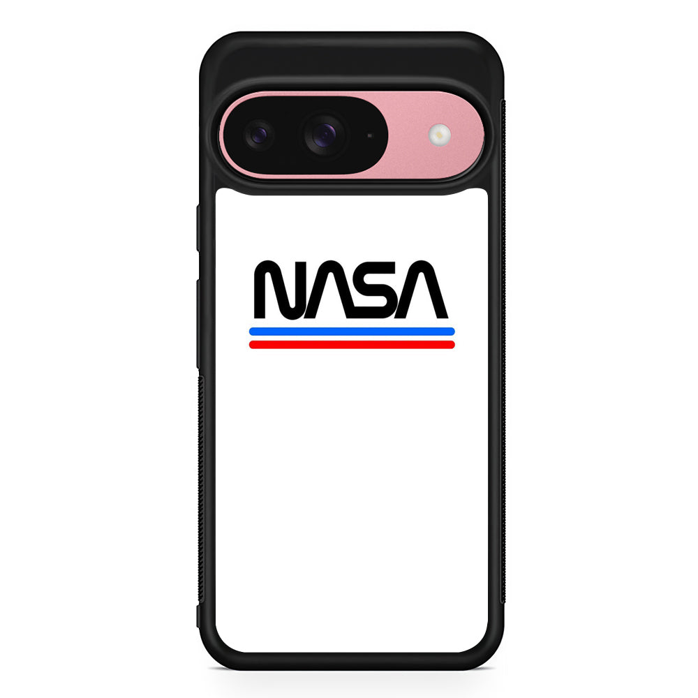 Nasa White Stripe Google Pixel 9 Case | Google Pixel 9 Protective Rubber Case