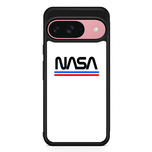 Nasa White Stripe Google Pixel 9 Case | Google Pixel 9 Protective Rubber Case
