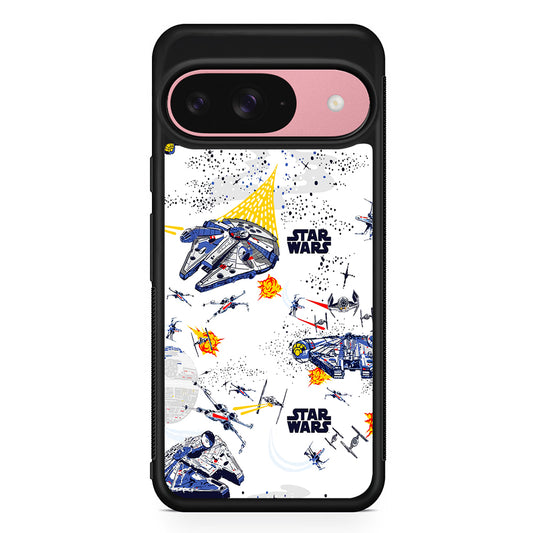 Star Wars Aircraft on Galaxy Google Pixel 9 Case | Google Pixel 9 Protective Rubber Case