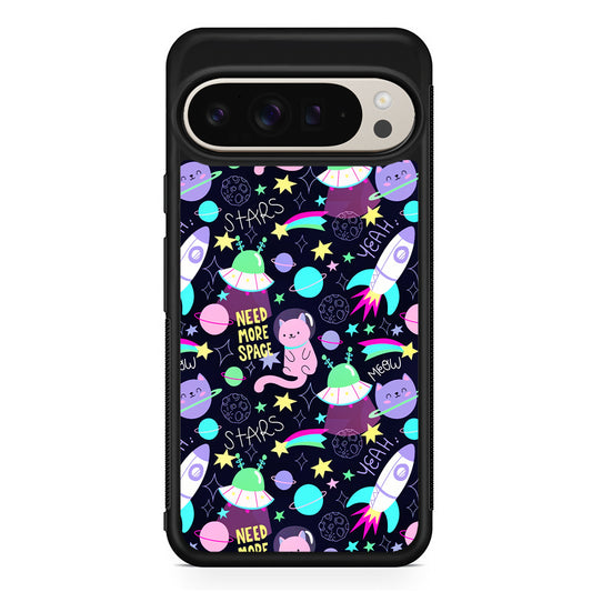 Astronauts Rockets Cat Google Pixel 9 Pro Case | Slim Protective Cover