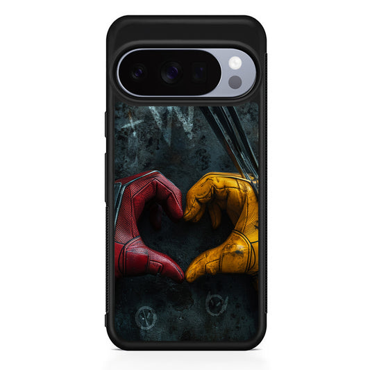 Deadpool and Wolverine Symbol of Love Google Pixel 10 Pro Case | Slim Google Pixel 10 Pro Rubber Case