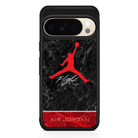 Air Jordan Flight Black Marble Google Pixel 10 Pro XL Case | Slim Google Pixel 10 Pro XL Protective Case