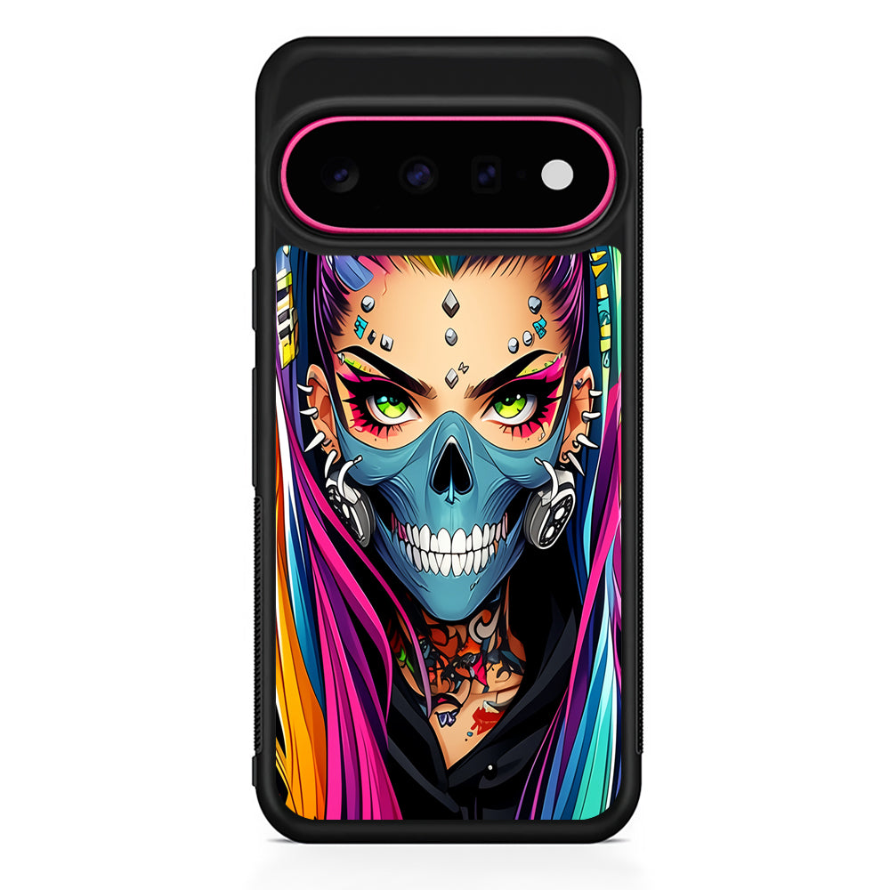 Tattooed Girl with Mask Google Pixel 11 Case | Slim Shockproof Cover