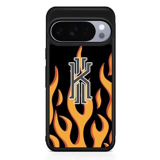 Kyrie Irving Burning Logo Google Pixel 10 Pro Case | Slim Google Pixel 10 Pro Rubber Case