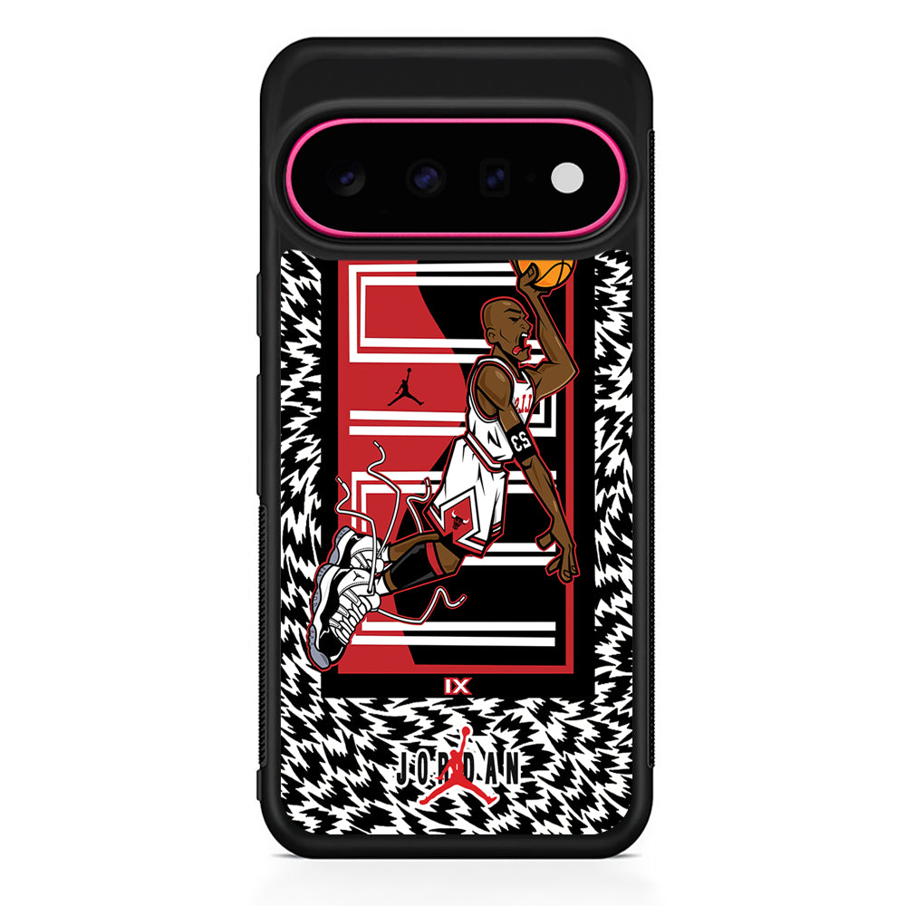 Air Jordan 23 Cartoon Signature Google Pixel 11 Case - Stylish Protective Phone Case
