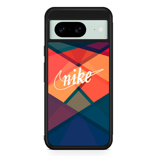 Nike Shape Mix Colour Google Pixel 8 Case | Slim Rubber Case for Google Pixel 8