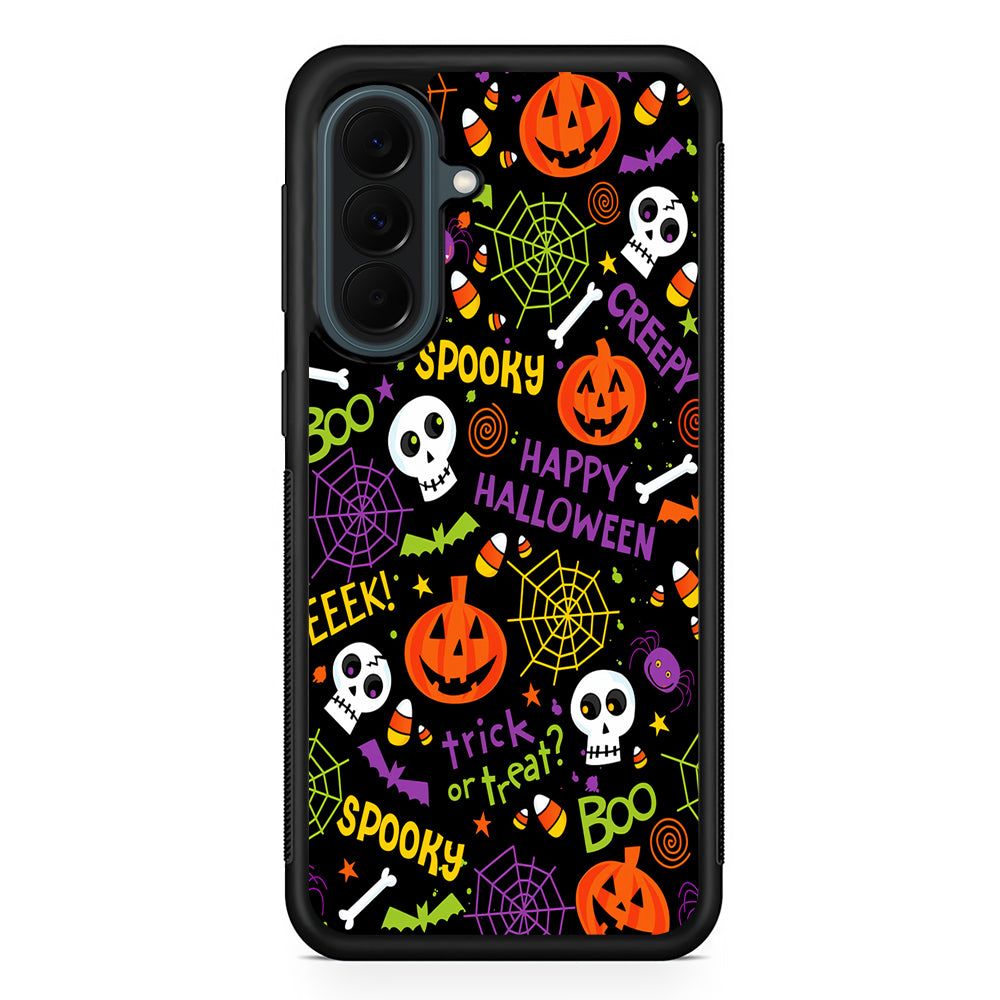 Happy Halloween Spooky Samsung Galaxy A37 Case | Samsung Galaxy A37 Rubber Phone Case