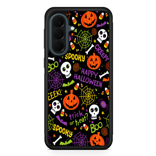 Happy Halloween Spooky Samsung Galaxy A37 Case | Samsung Galaxy A37 Rubber Phone Case