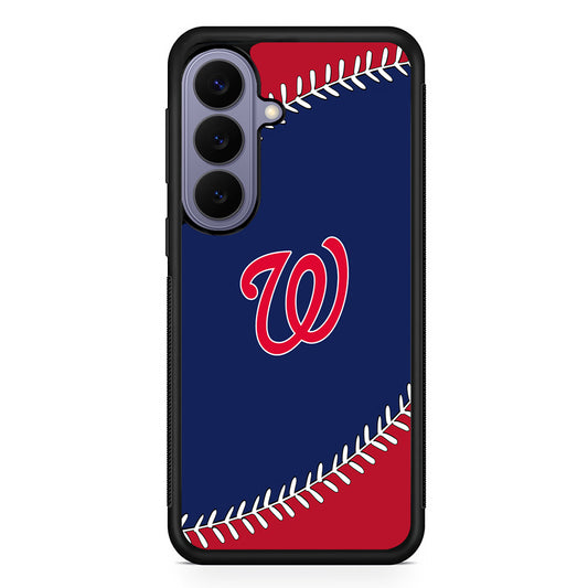 MLB Washington Nationals Logo Samsung Galaxy S26 Case | Durable Rubber Case for Samsung Galaxy S26