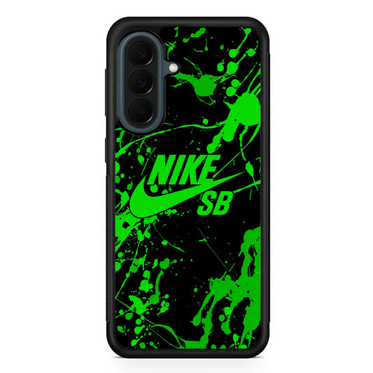 Nike Green Paint Splash Samsung Galaxy A37 Case | Samsung Galaxy A37 Rubber Phone Case