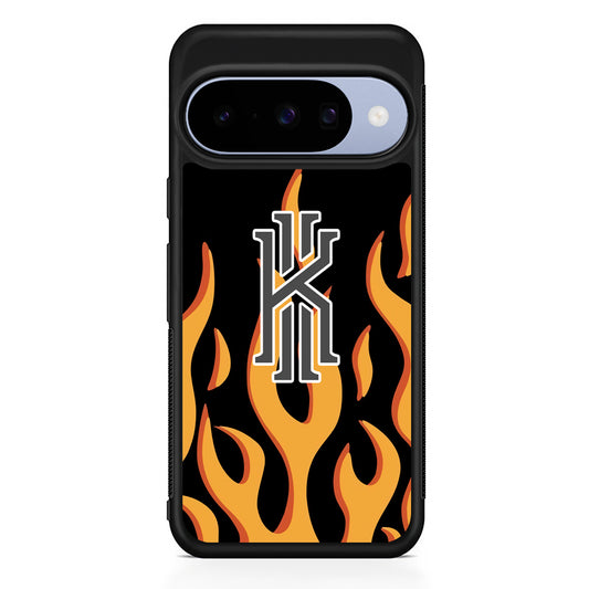 Kyrie Irving Burning Logo Google Pixel 10 Case | Google Pixel 10 Rubber Protective Case