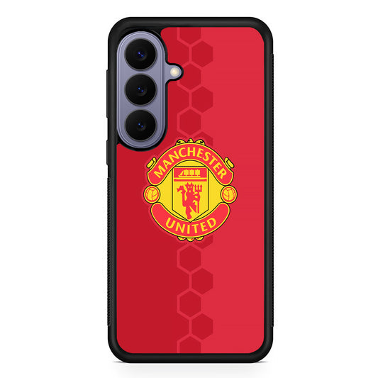 Manchester United Red Emblem Samsung Galaxy S26 Case | Durable Rubber Case for Samsung Galaxy S26