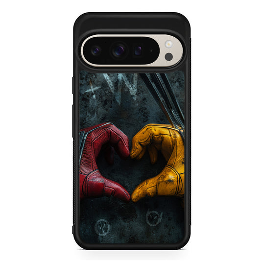 Deadpool and Wolverine Symbol of Love Google Pixel 9 Pro Case | Slim Protective Cover