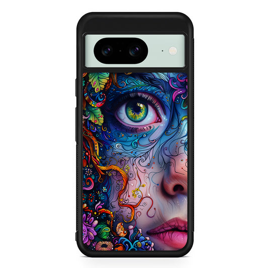The Flower Fairy Girl Face Google Pixel 8 Case | Durable Protective Cover for Google Pixel 8