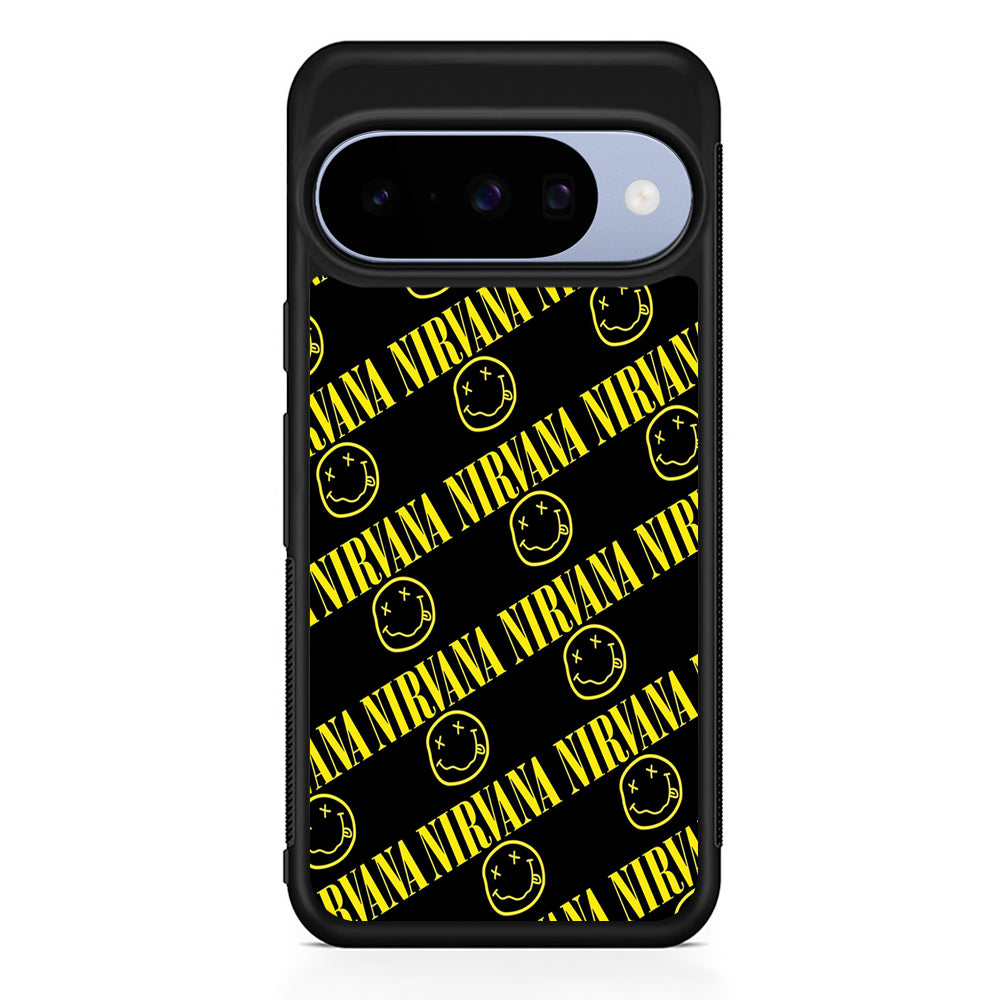 Nirvana Smiley Face Google Pixel 10 Case | Google Pixel 10 Rubber Protective Case