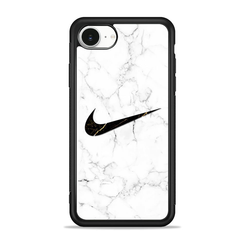 Nike Gold Line in Marble iPhone 16e Case - Slim Silicone Case