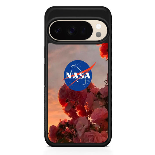 Nasa Logo Pink Flowers Google Pixel 10 Pro XL Case | Slim Google Pixel 10 Pro XL Protective Case
