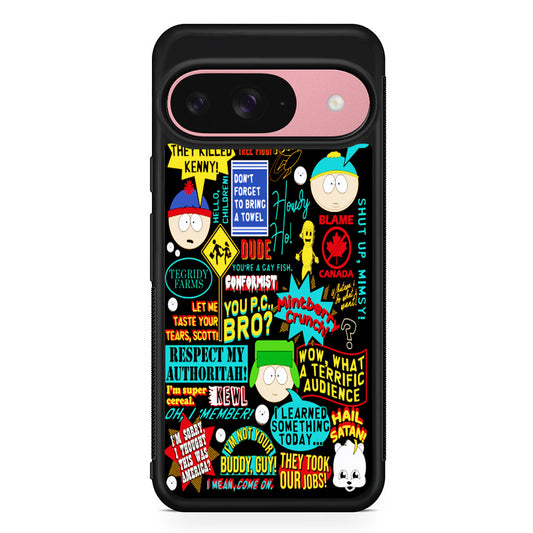 South Park Quotes Google Pixel 9 Case | Google Pixel 9 Protective Rubber Case