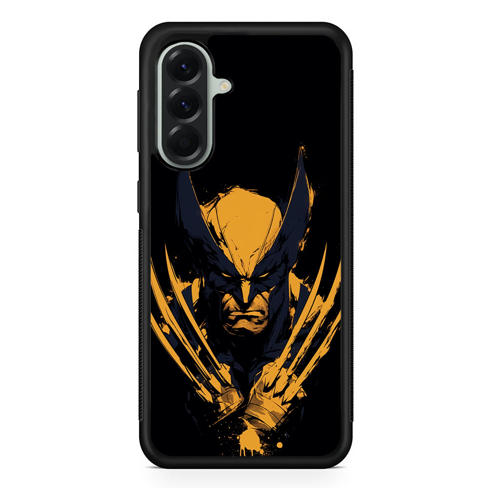 Wolverine Black and Yellow Samsung Galaxy A56 Case | Samsung Galaxy A56 Protective Rubber Case