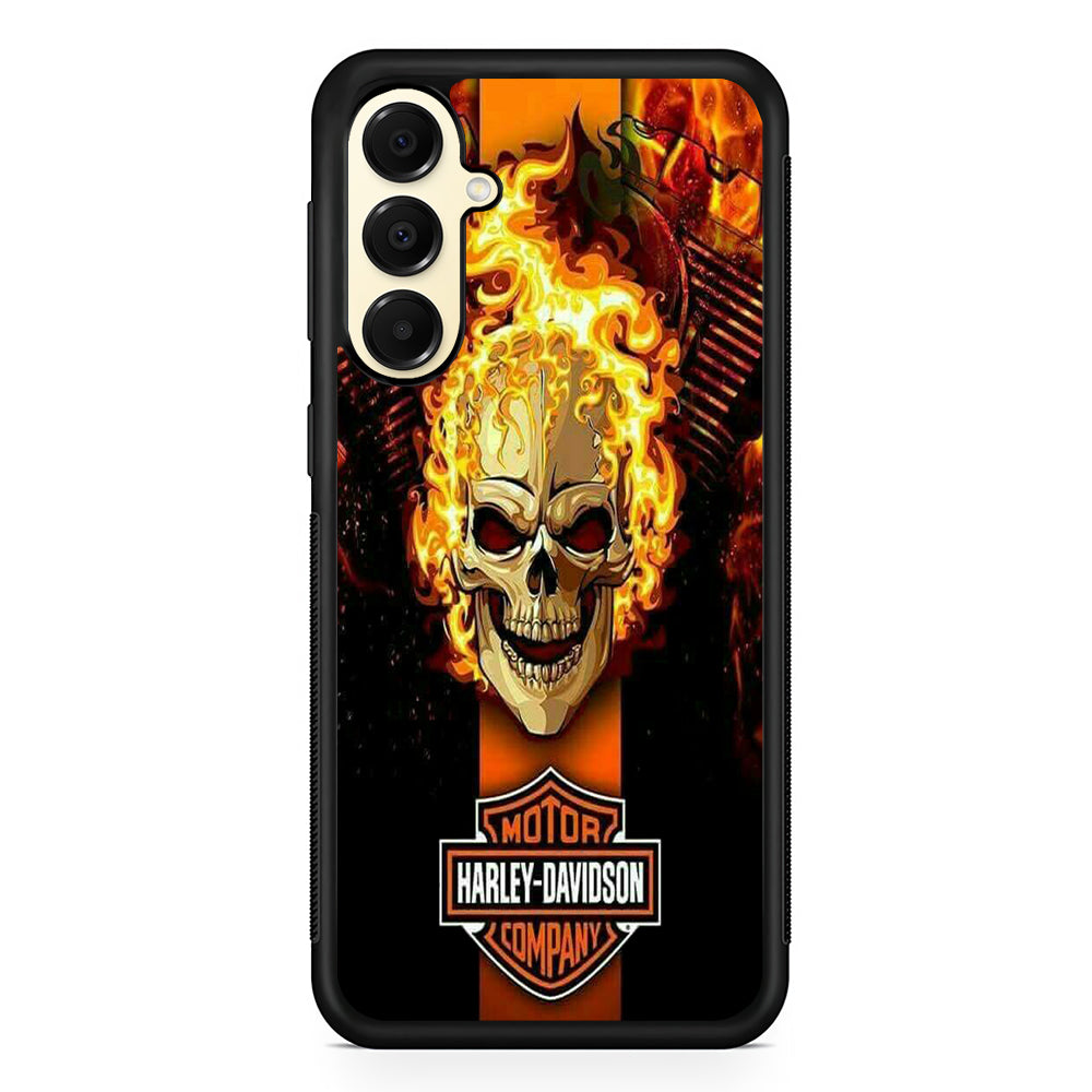 Harley Davidson Skull Fire Samsung Galaxy A16 Case | Custom Protective Samsung Galaxy A16 Case