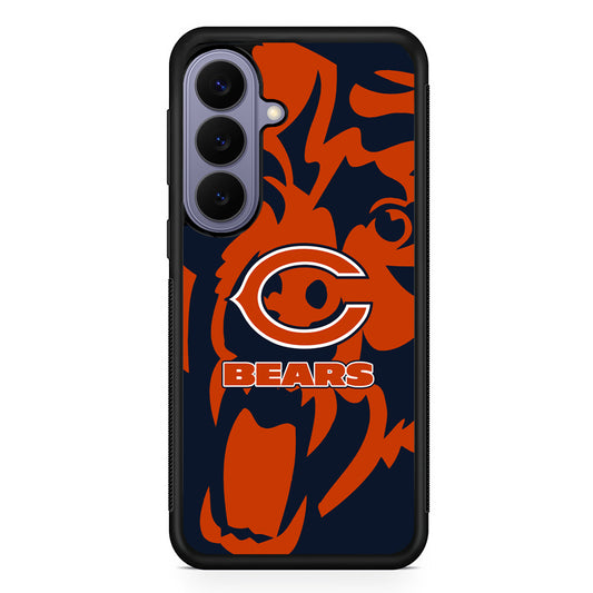NFL Chicago Bears Scream Silhouette Samsung Galaxy S26 Case | Durable Rubber Case for Samsung Galaxy S26