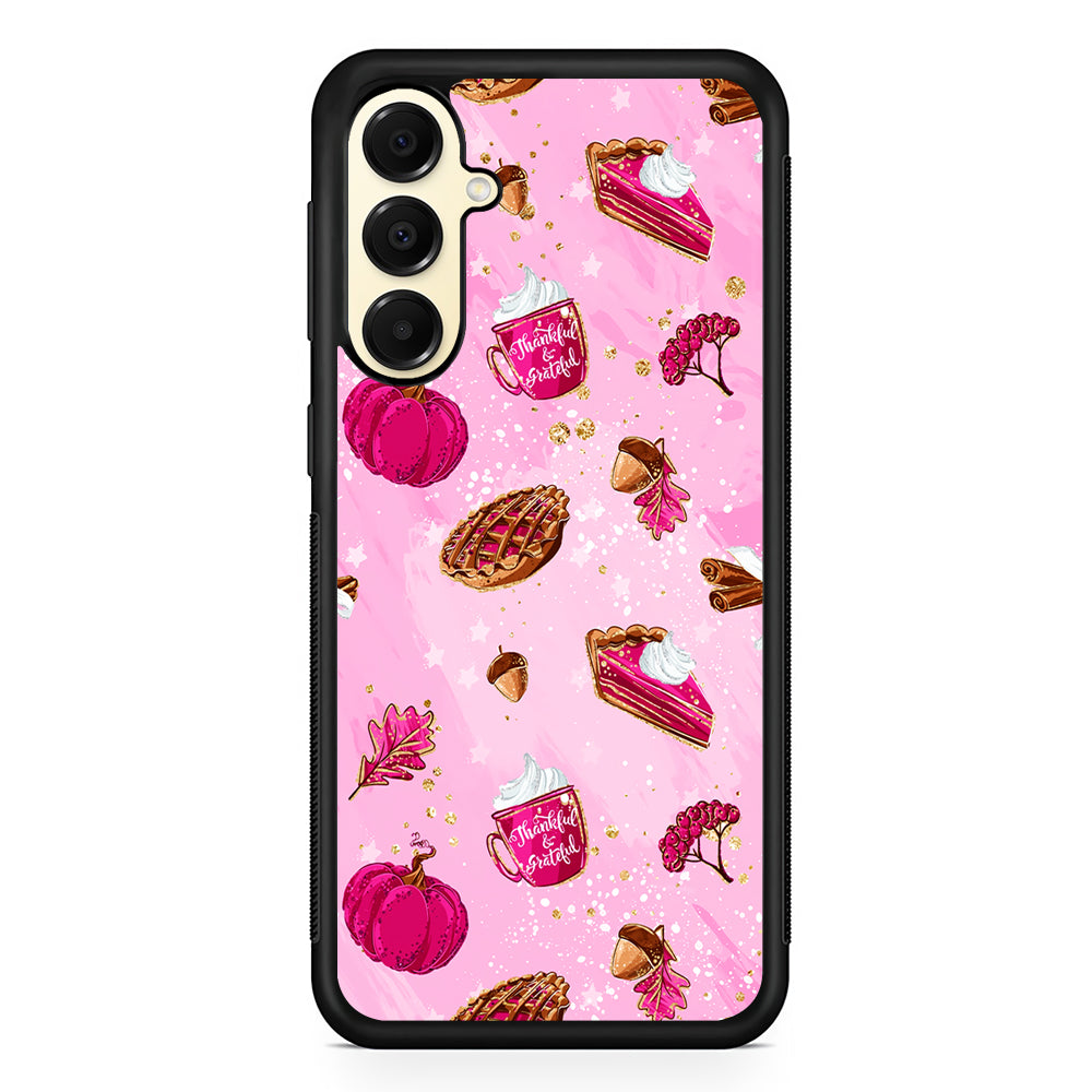 Thanksgiving Pink Aesthetic Samsung Galaxy A16 Case | Slim Rubber Samsung Galaxy A16 Case