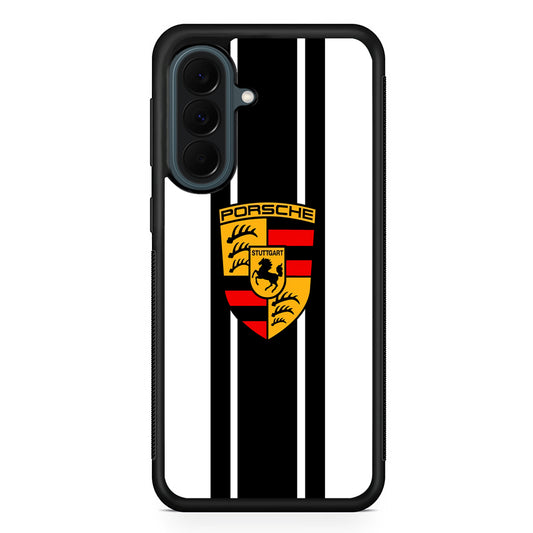 Porsche Stripe White Emblem Samsung Galaxy A37 Case | Samsung Galaxy A37 Rubber Phone Case