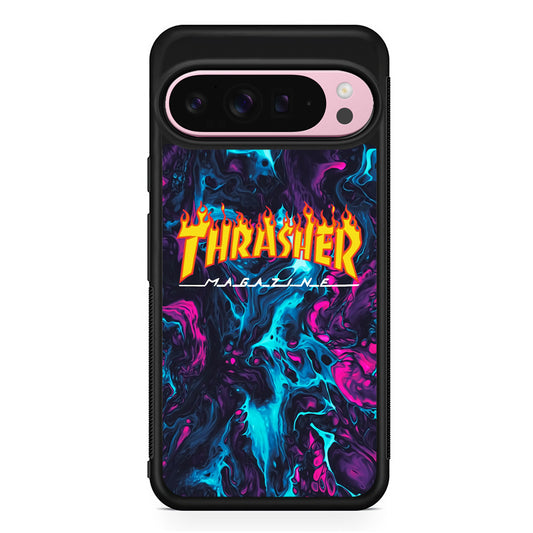 Thrasher Purple Liquid Google Pixel 9 Pro XL Case | Protective Cover