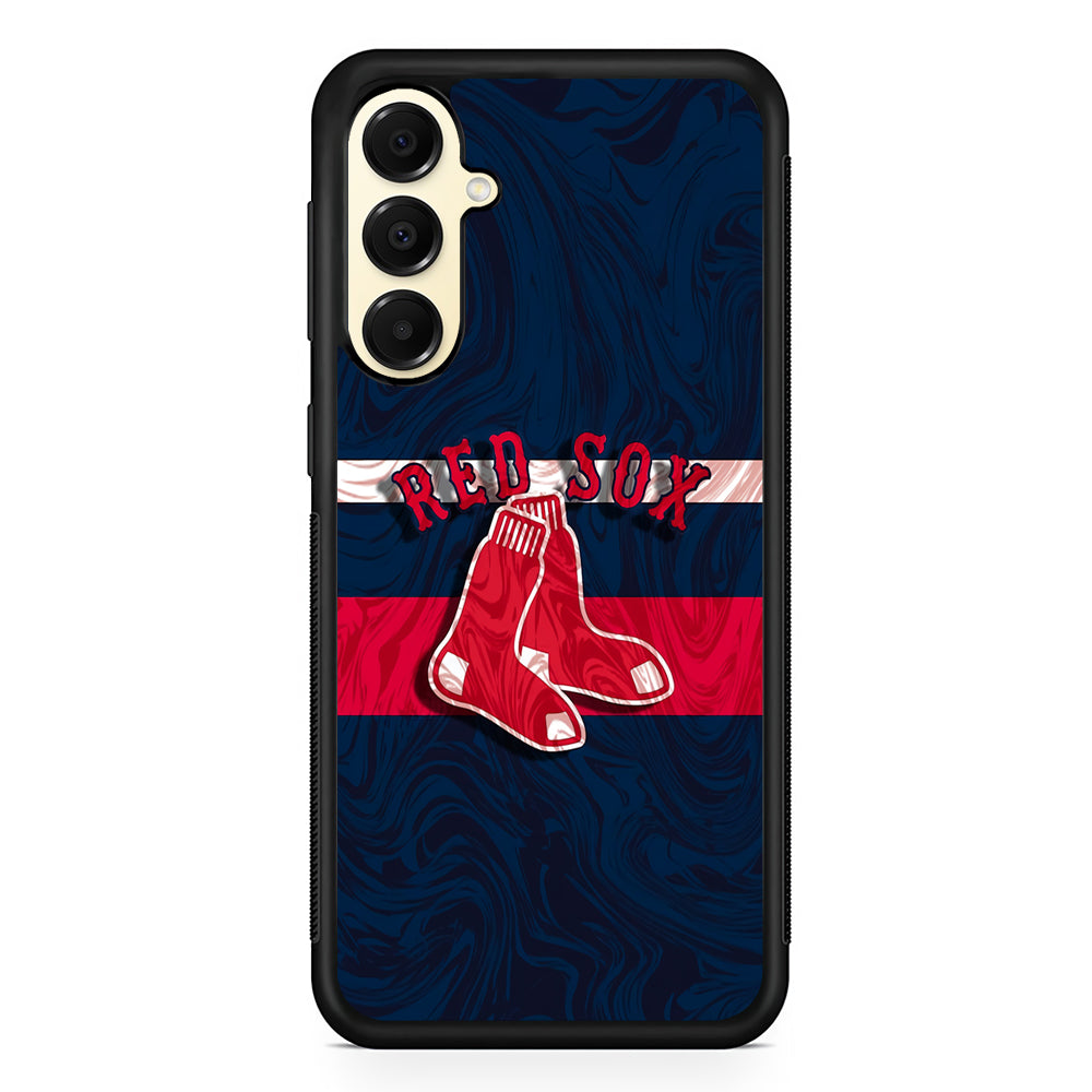 MLB Boston Red Sox Logo Samsung Galaxy A16 Case | Slim Rubber Samsung Galaxy A16 Case