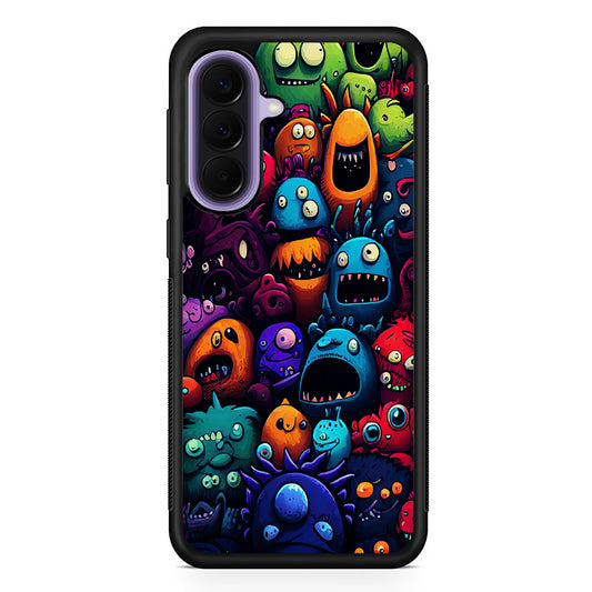 Colorful Monster Doodle Art Samsung Galaxy A57 Case | Slim Samsung Galaxy A57 Rubber Case