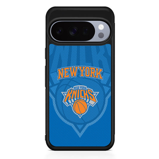 NBA New York Knicks Blue Patern Google Pixel 10 Pro Case | Slim Google Pixel 10 Pro Rubber Case