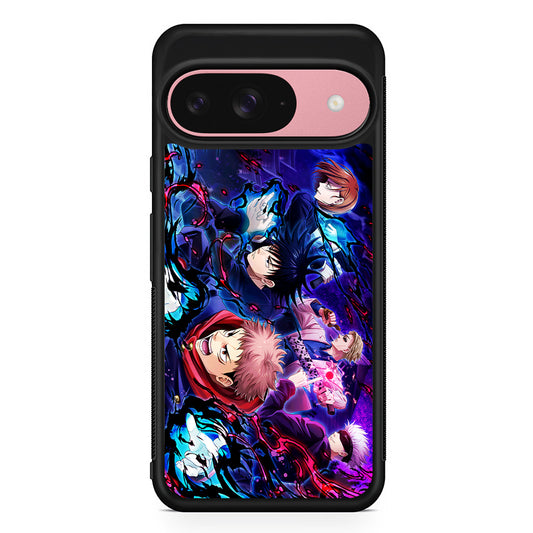 Main Characters of Jujutsu Kaisen Google Pixel 9 Case | Google Pixel 9 Protective Rubber Case