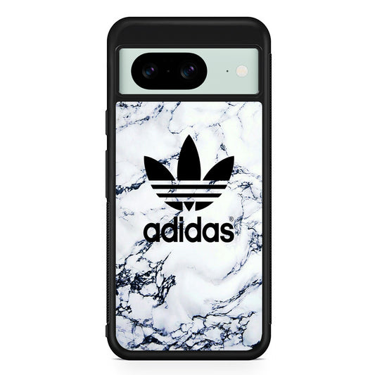 Adidas White Marble Google Pixel 8 Case | Durable Protective Cover for Google Pixel 8