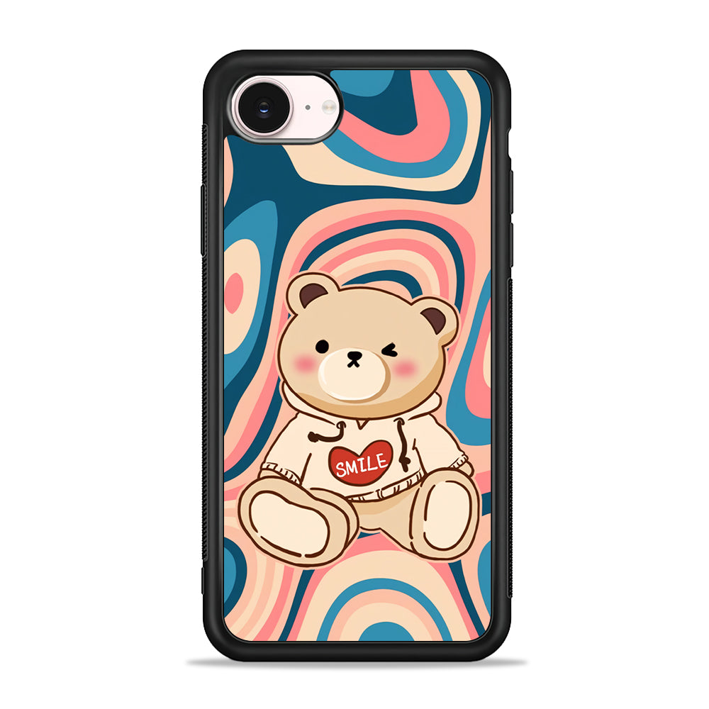 Cute Bear with Hoodie iPhone 17e Case - Silicone Case