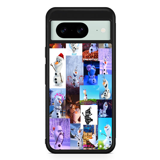 Olaf Frozen Aesthetic Google Pixel 8 Case | Durable Protective Cover for Google Pixel 8