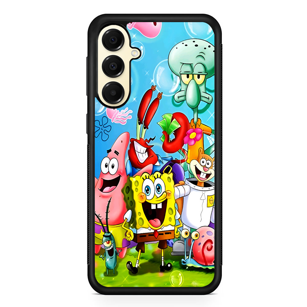 SpongeBob SquarePants Family Samsung Galaxy A16 Case | Slim Rubber Samsung Galaxy A16 Case